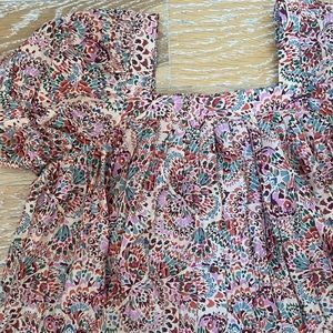 Patterned Pleated Blouse